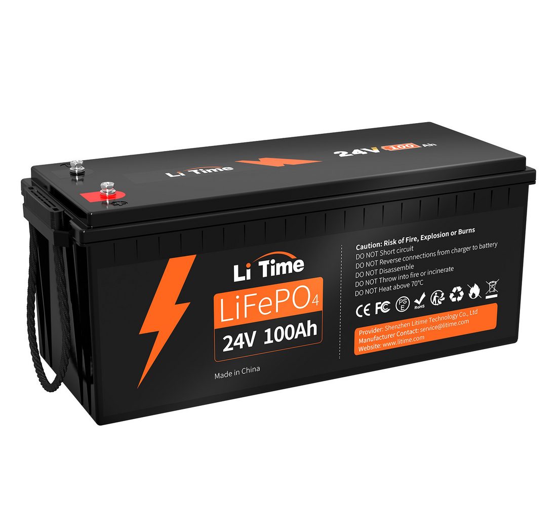 LiTime 24V 100Ah-200Ah Lithium Batterie mit BMS Solarakkus (24 V)