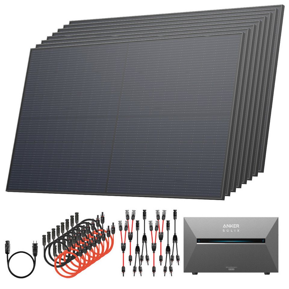 Solarway Balkonkraftwerk 4000 Watt mit Anker SOLIX Solarbank 3 E2700 Pro 2